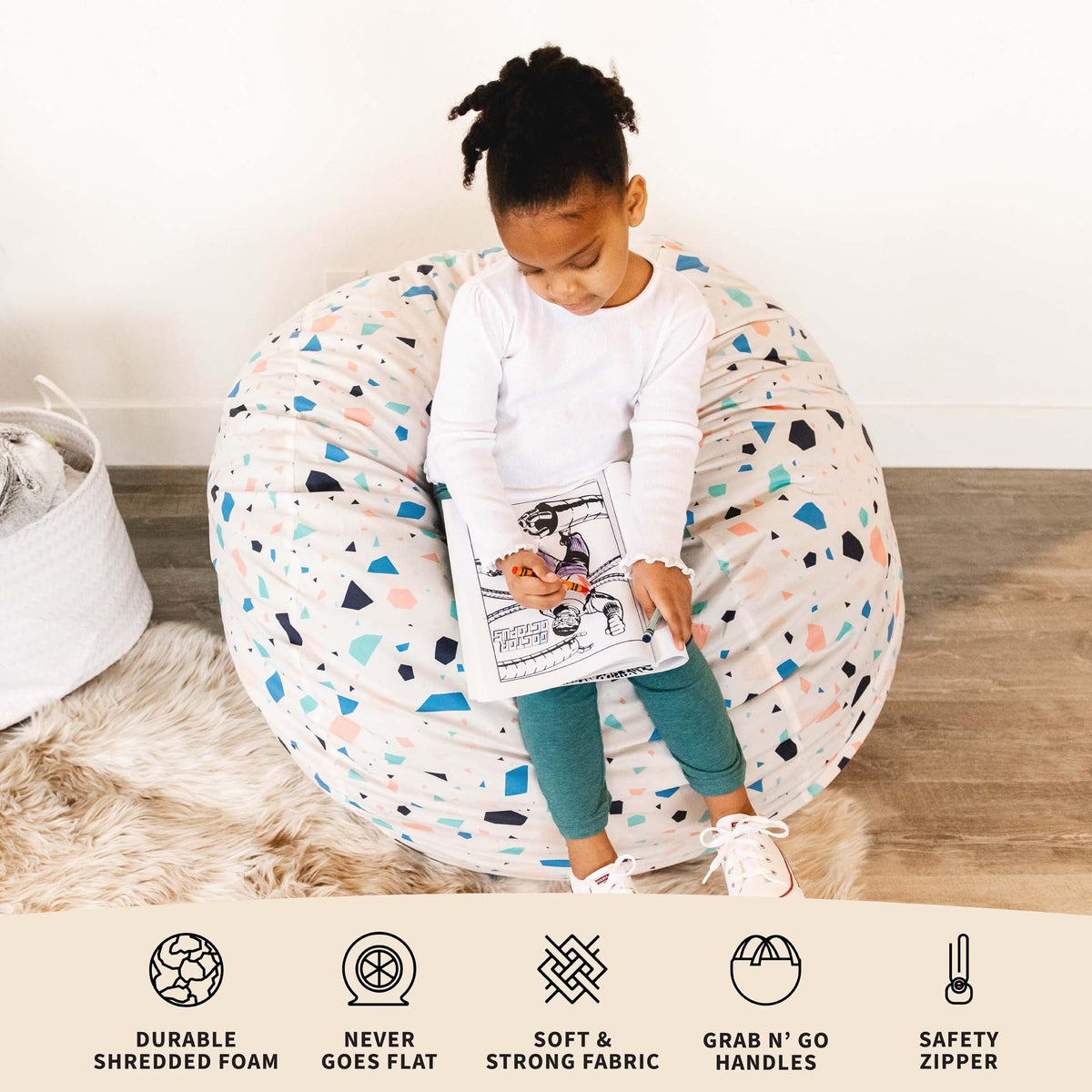Fuf® 4Ft Foam Bean Bag