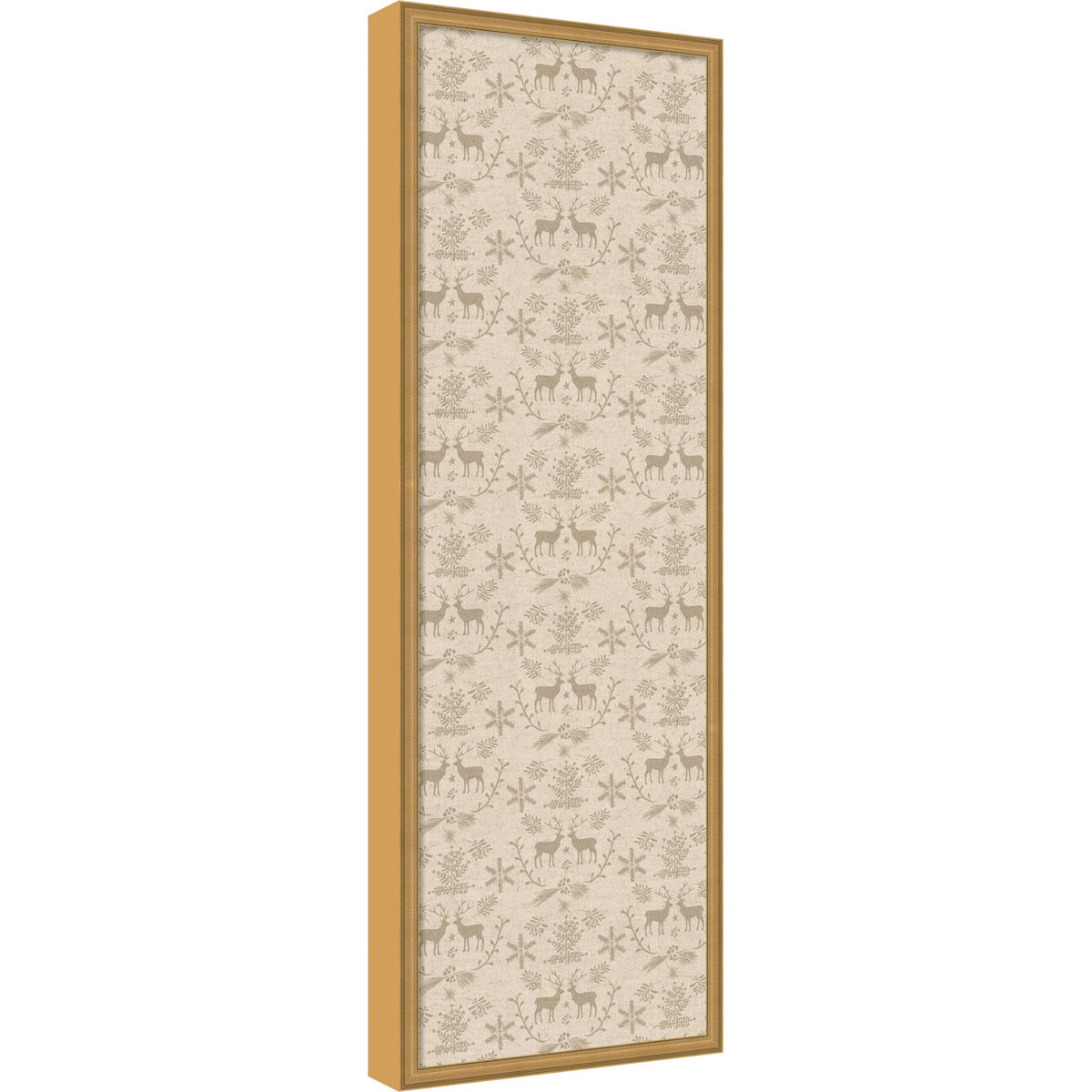 Framed Fabric Magnetic Board Reindeer Linen Wall Organization