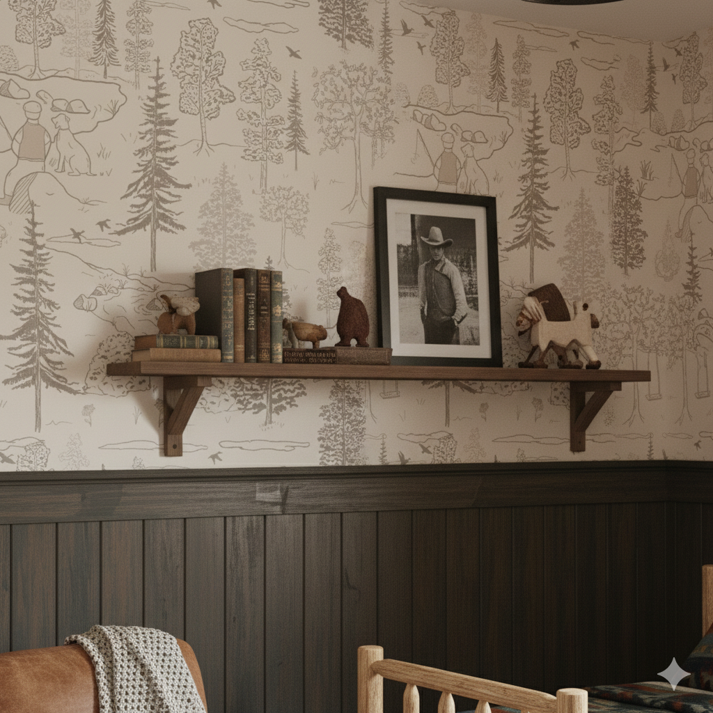 Milton Wallpaper by Painted Hawk Design