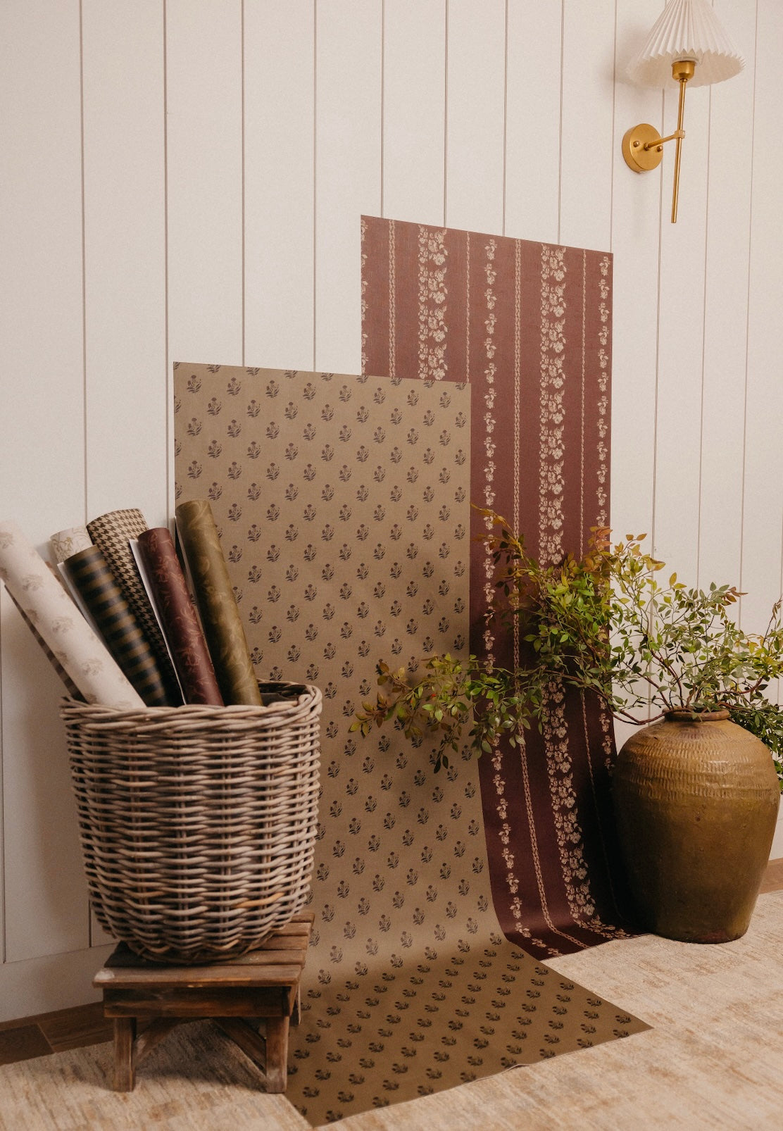Roselle Stripe Wallpaper by Safari Natalia x Taddy Mikelaites