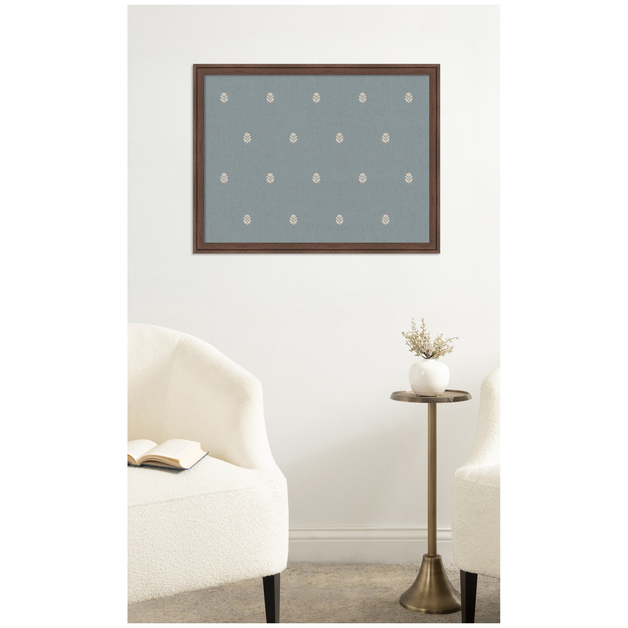 Pinboard Blue Botanical Block Print