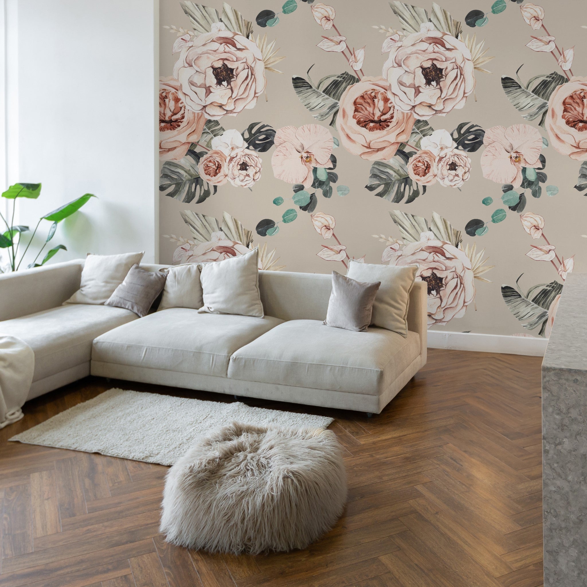 Terracotta Blooms Wallpaper - 2 FT H X 9.5 FT W LUXE