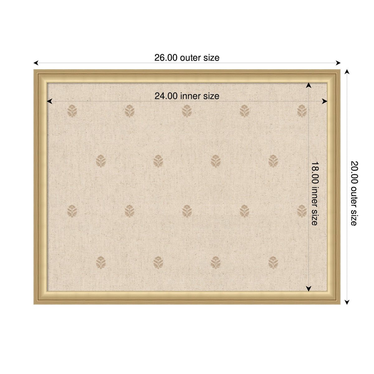 Pinboard Beige Botanical Block Print