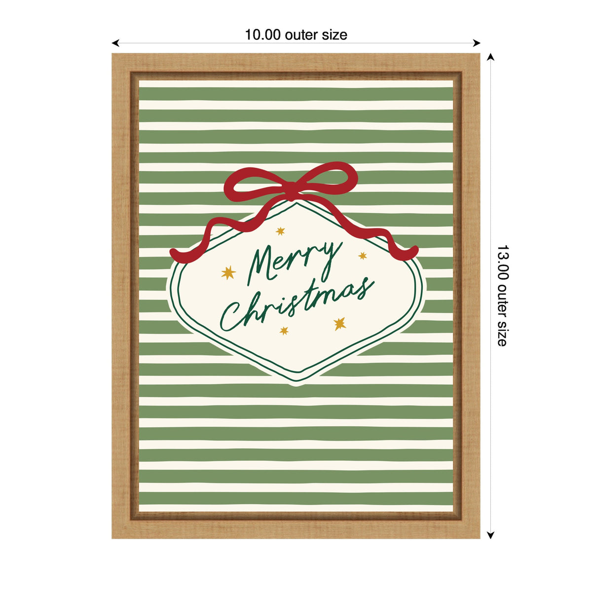 Merry Christmas Ornament by Lucky Guava Framed Canvas Wall Art Print