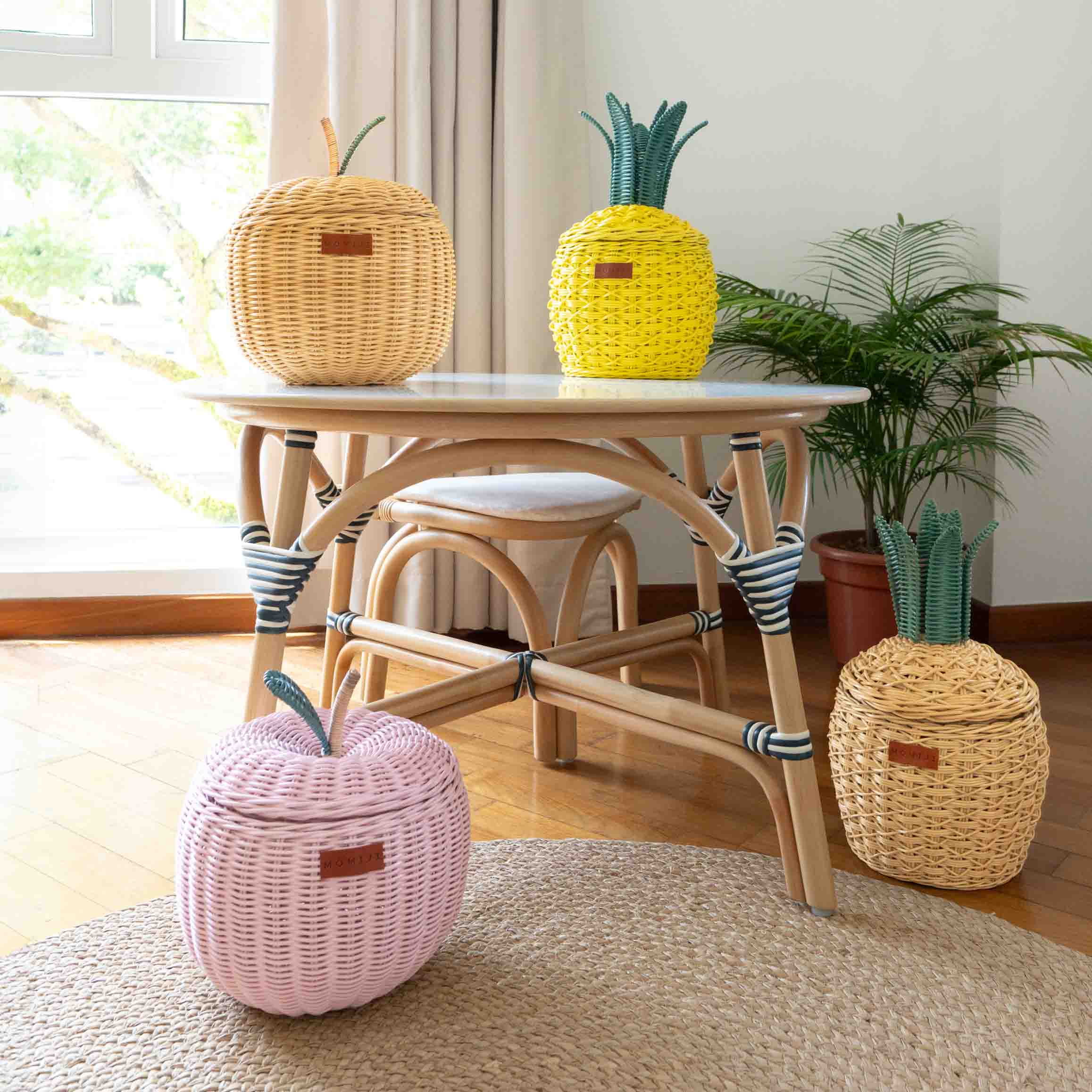 Pineapple Storage Basket Small - Natural