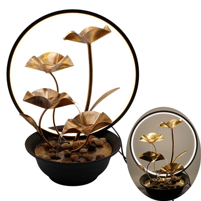 Medium Lighted Leaf Water Fountain