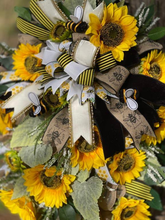 22" Artificial Yellow Sunflower Bush