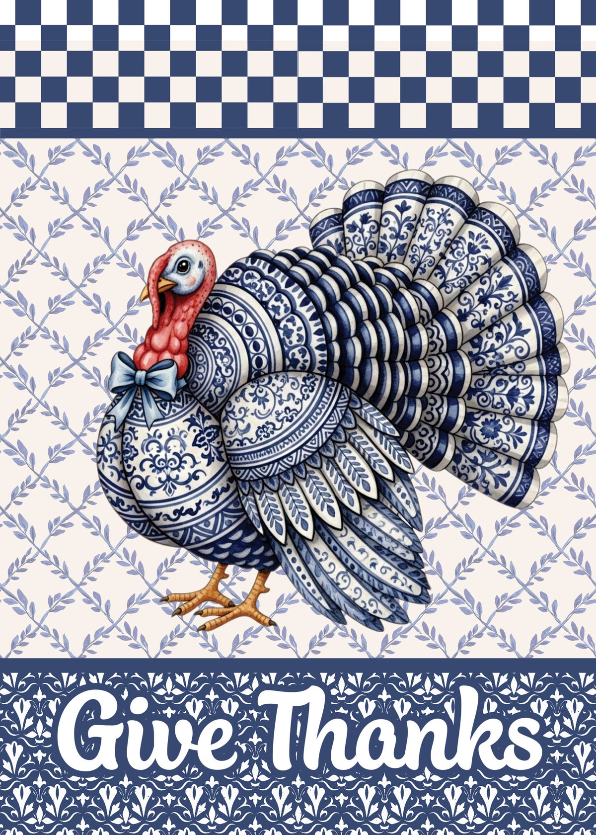Chinoiserie Turkey- Wind Current Flag