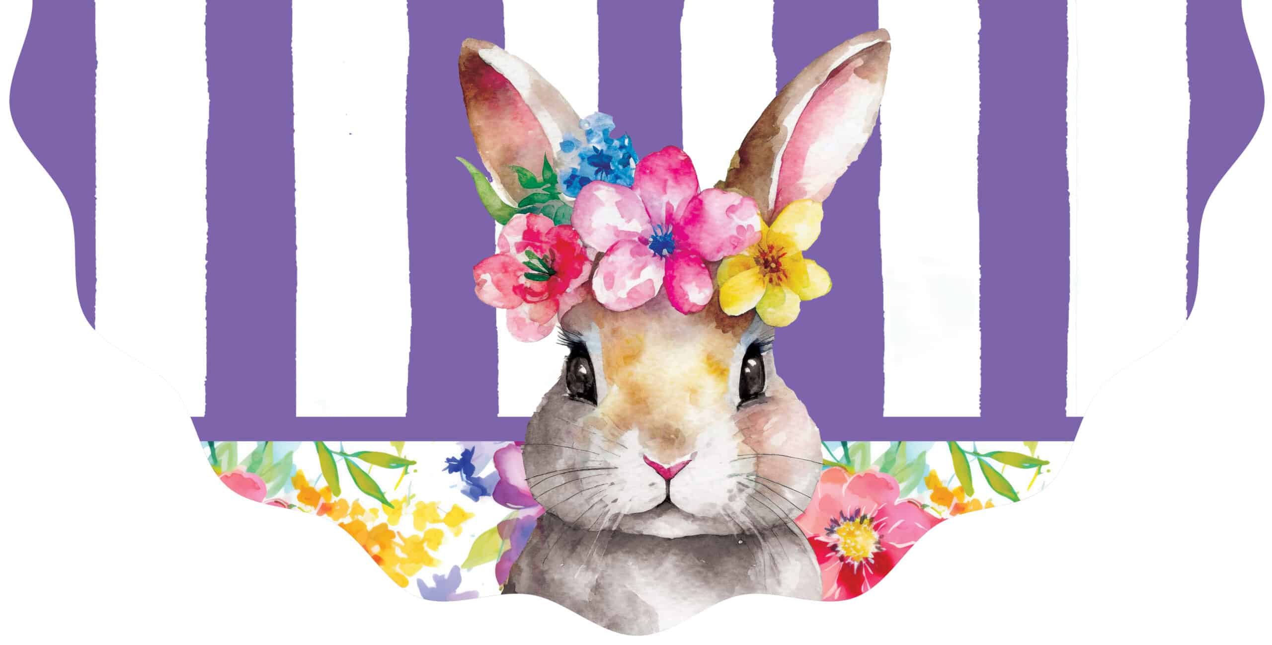Vinyl Bunting-Floral Bunny