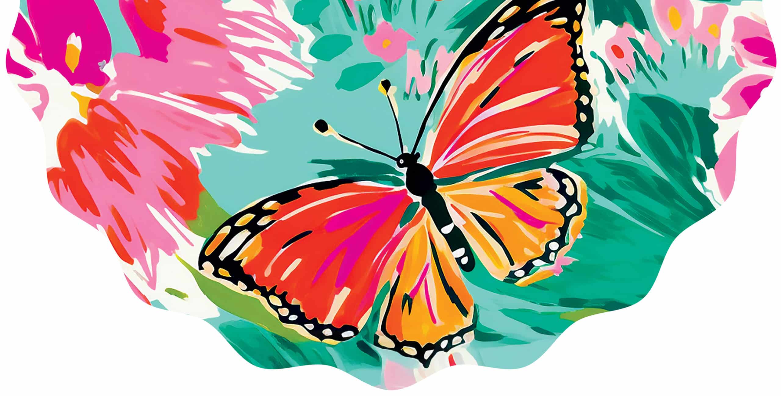 Vinyl Bunting-Vibrant Butterflies