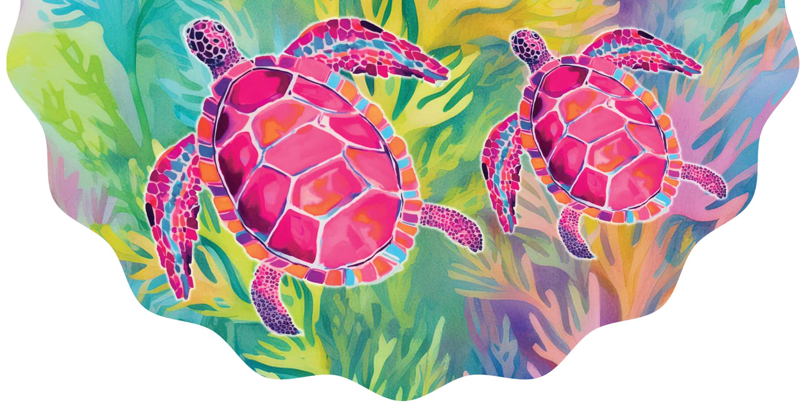 Vinyl Bunting-Watercolor Turtle