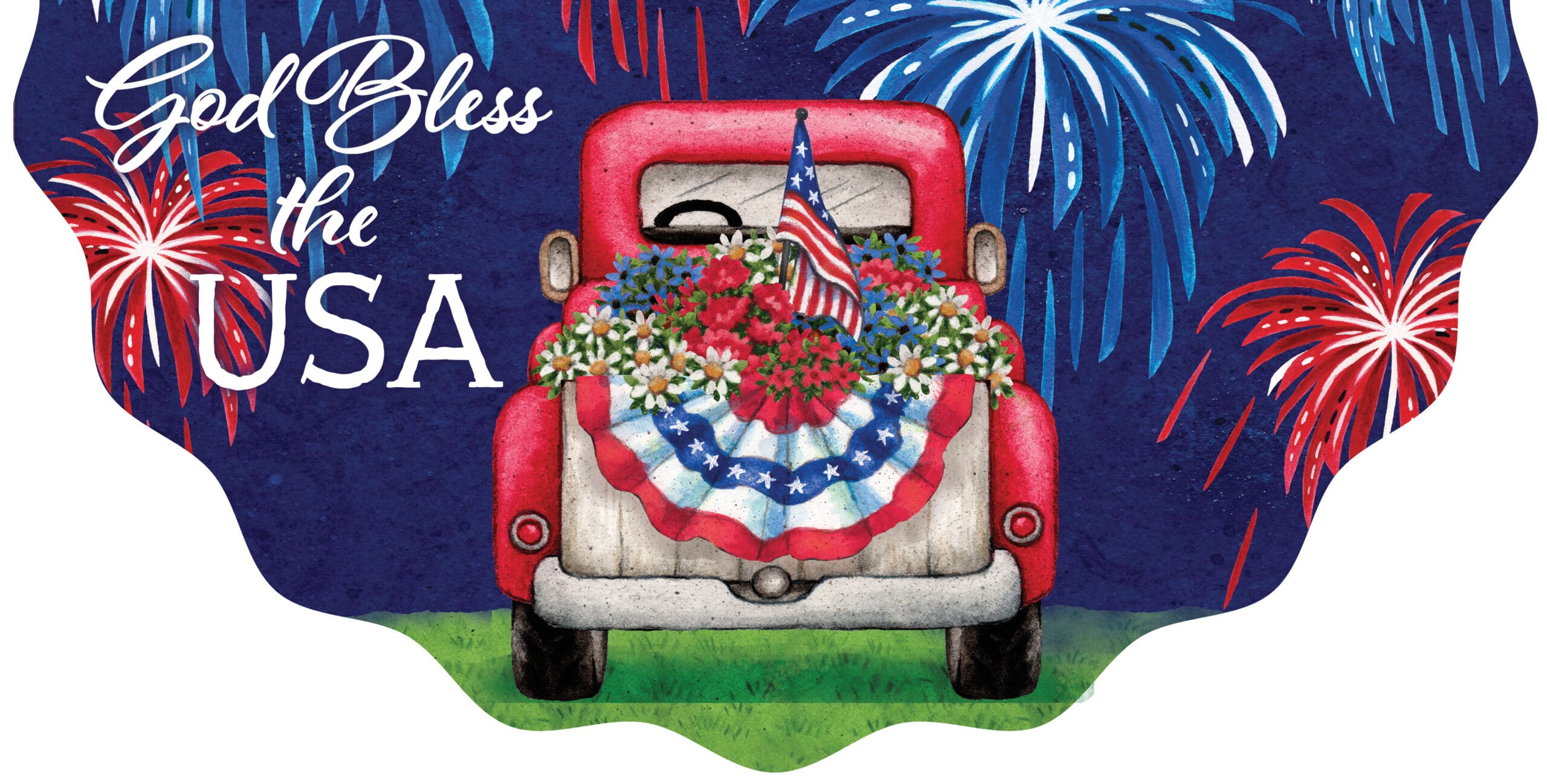 Vinyl Bunting-Patriotic Truck