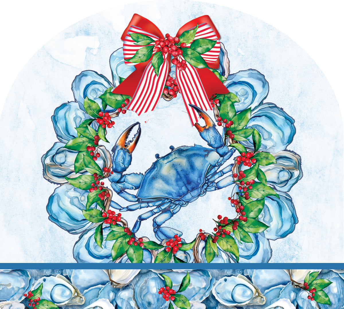 Oyster Crab Wreath-Suncatcher