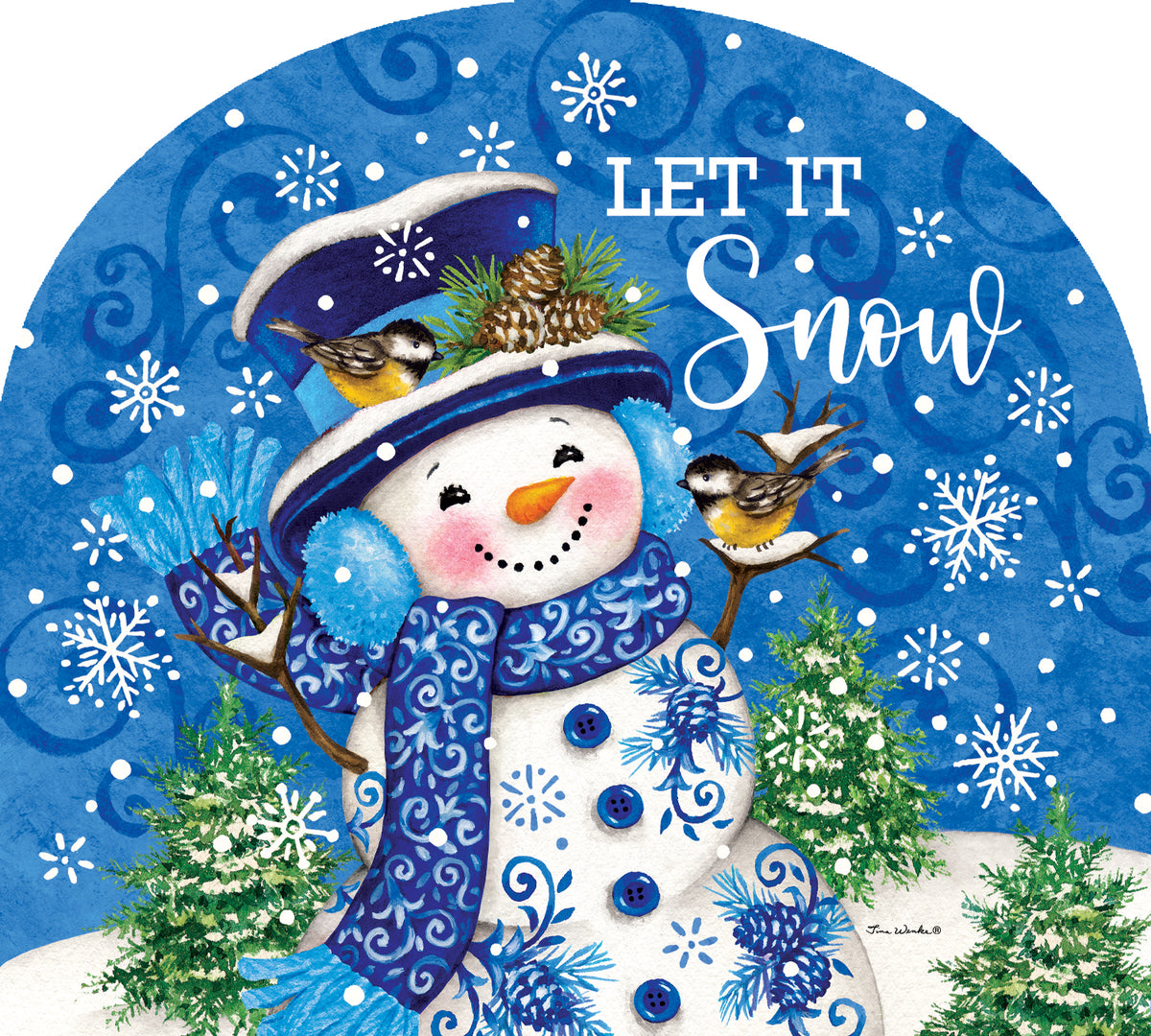 Chinoiserie Snowman-Arbor Mate