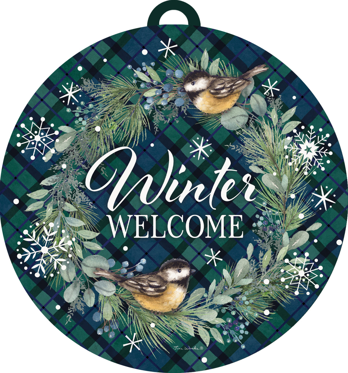 Chickadee Wreath-LG Hang Around