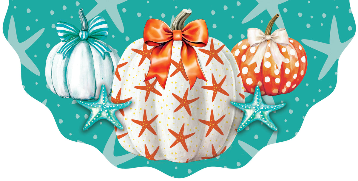 Starfish Pumpkin-Vinyl Bunting