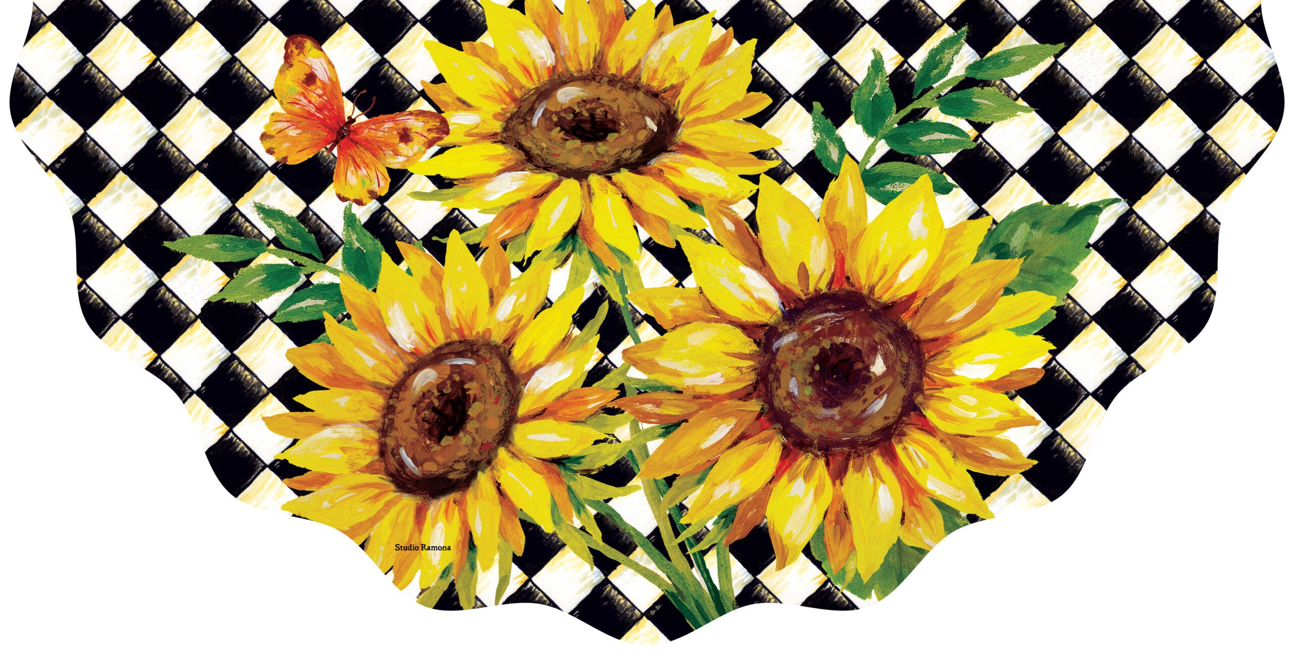 Sunflower Harlequin-Vinyl Bunting