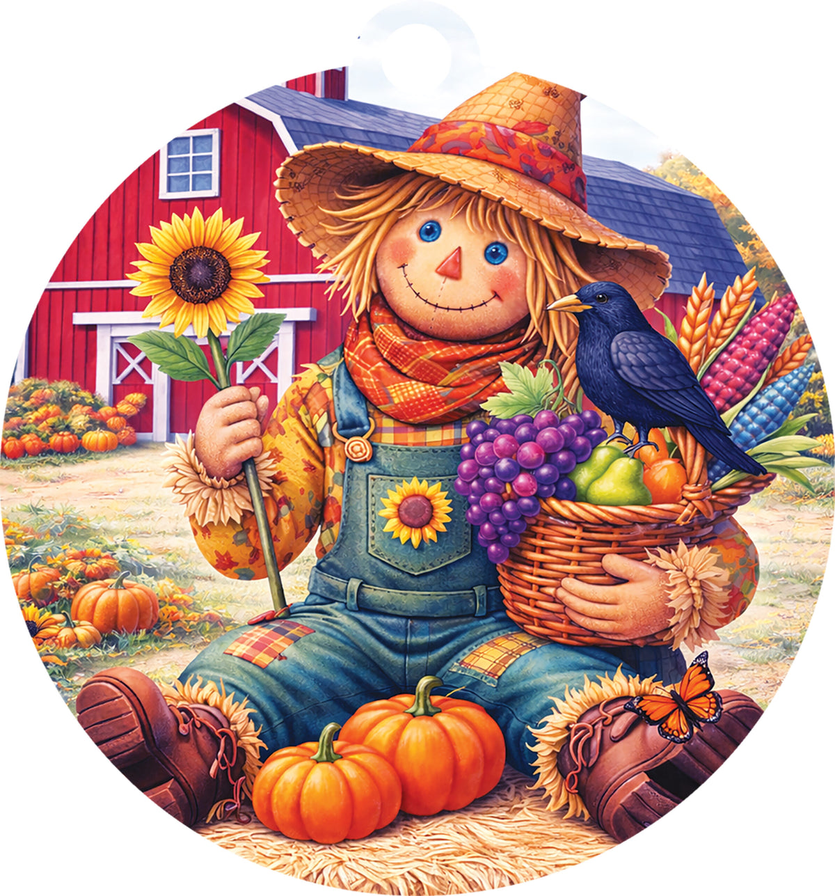Scarecrow Sunflowers-LG Hang Around