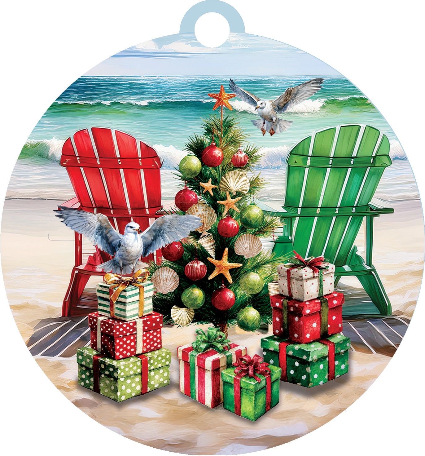 Christmas Beach- Large Hang Around