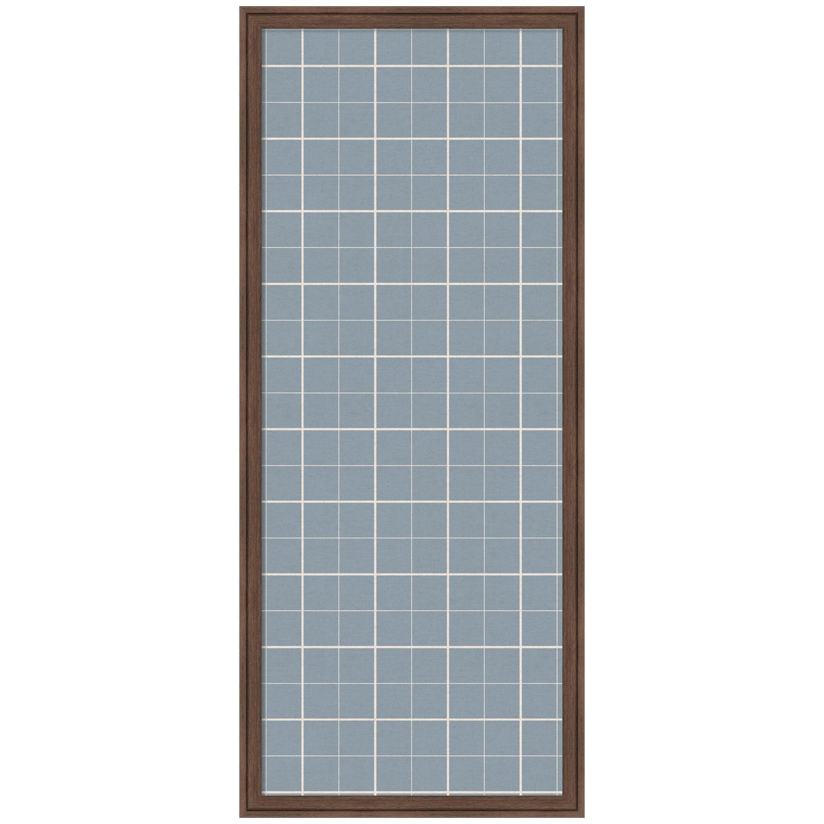 Framed Fabric Pinboard Light Blue Plaid Wall Organization