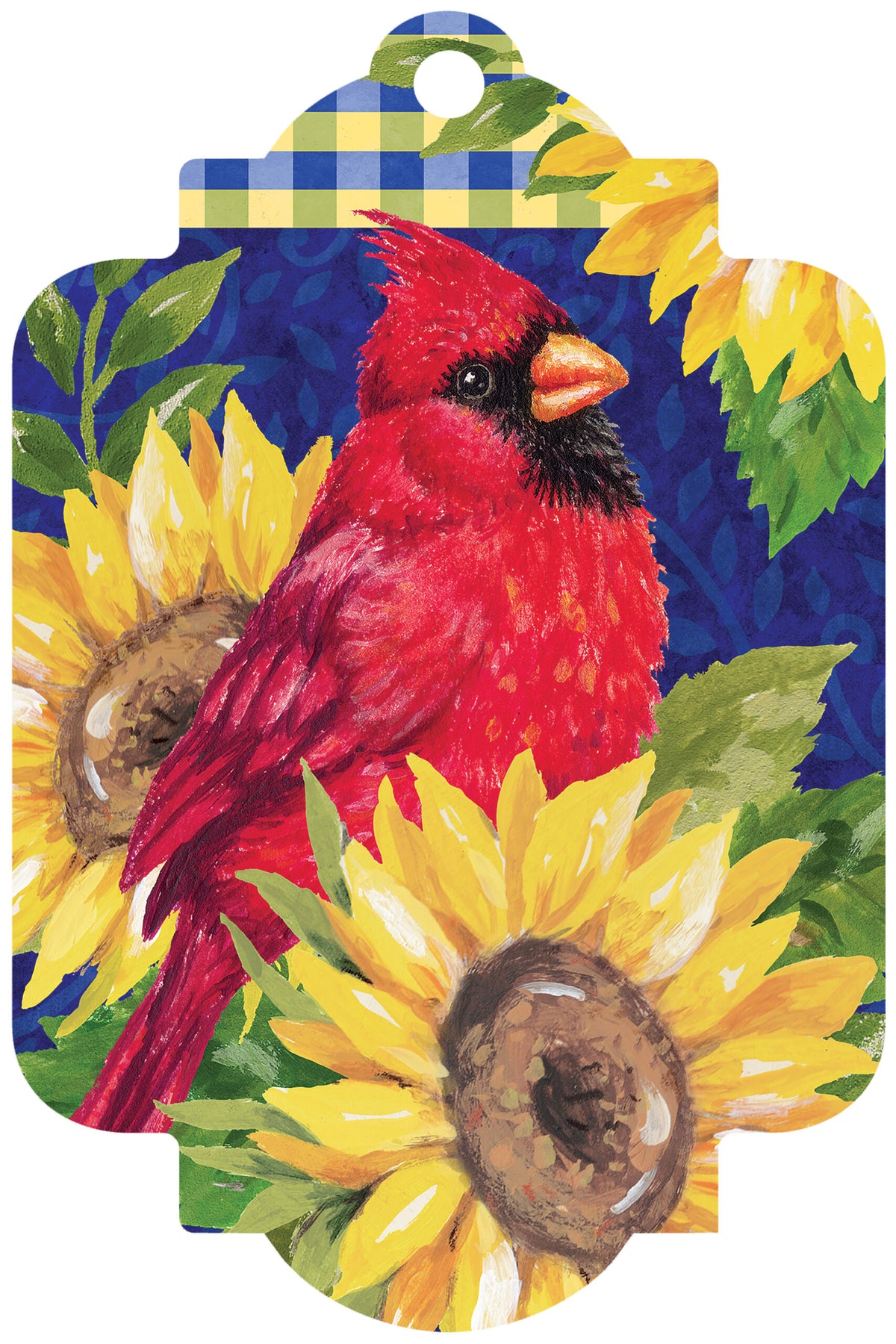 Cardinal and Sunflowers- Deluxe Door Decor