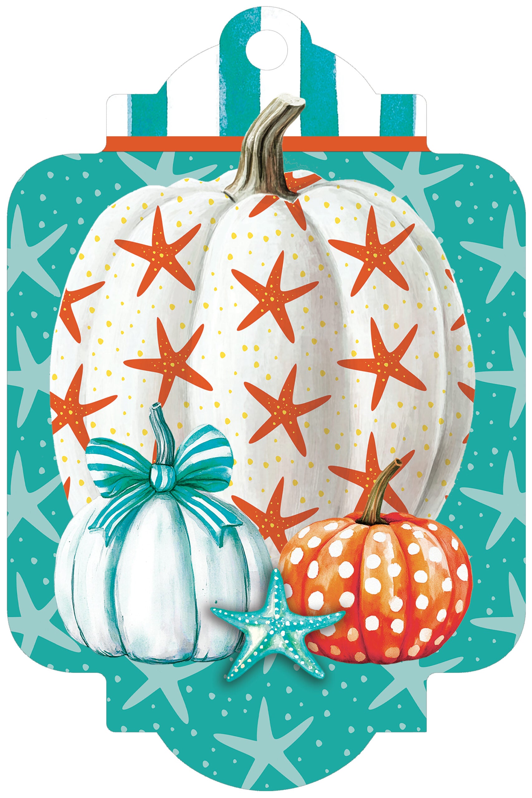 Starfish Pumpkin- Deluxe Door Decor