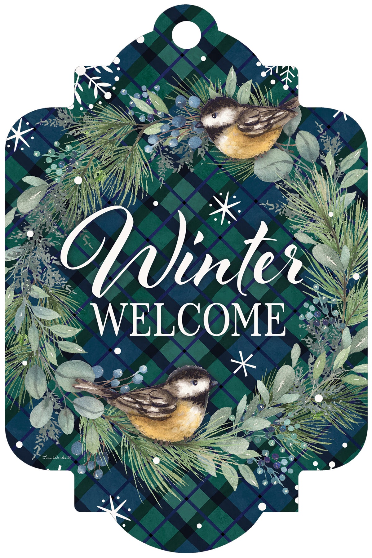 Deluxe Door Decor-Chickadee Wreath