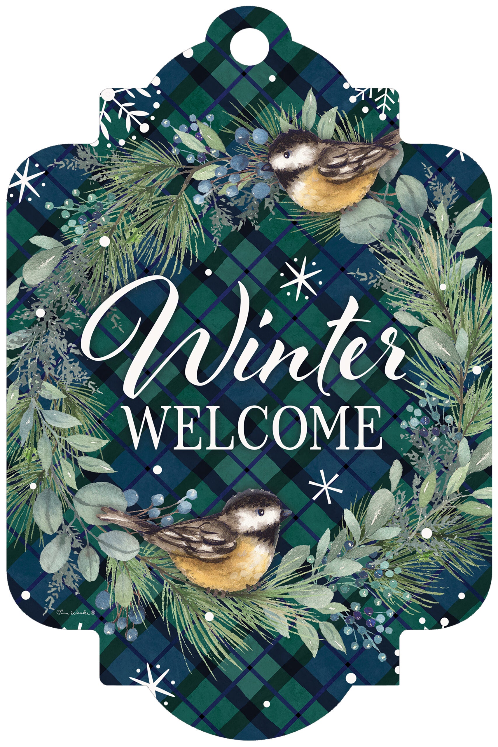 Deluxe Door Decor-Chickadee Wreath