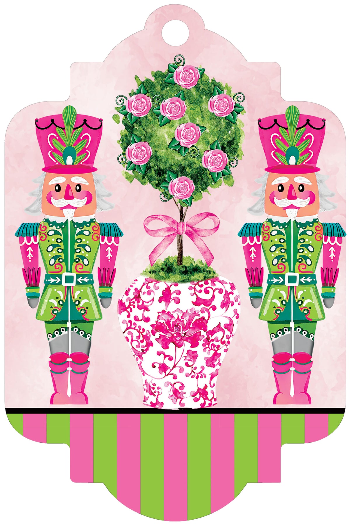 Deluxe Door Decor-Pink Green Nutcrackers