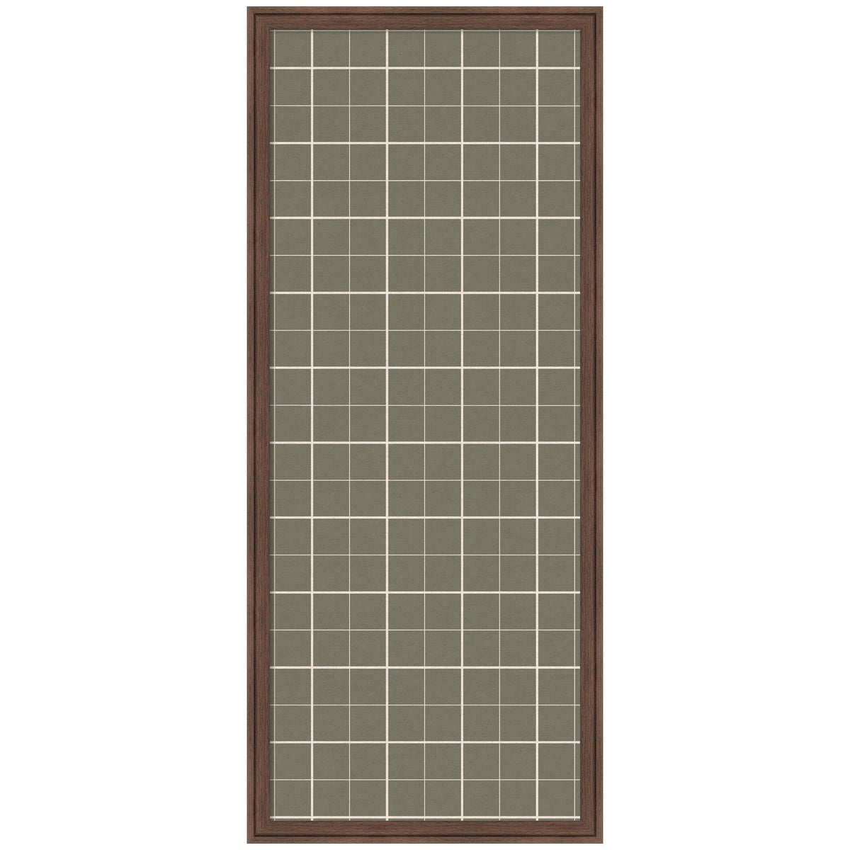 Framed Fabric Pinboard Sage Green Plaid Wall Organization