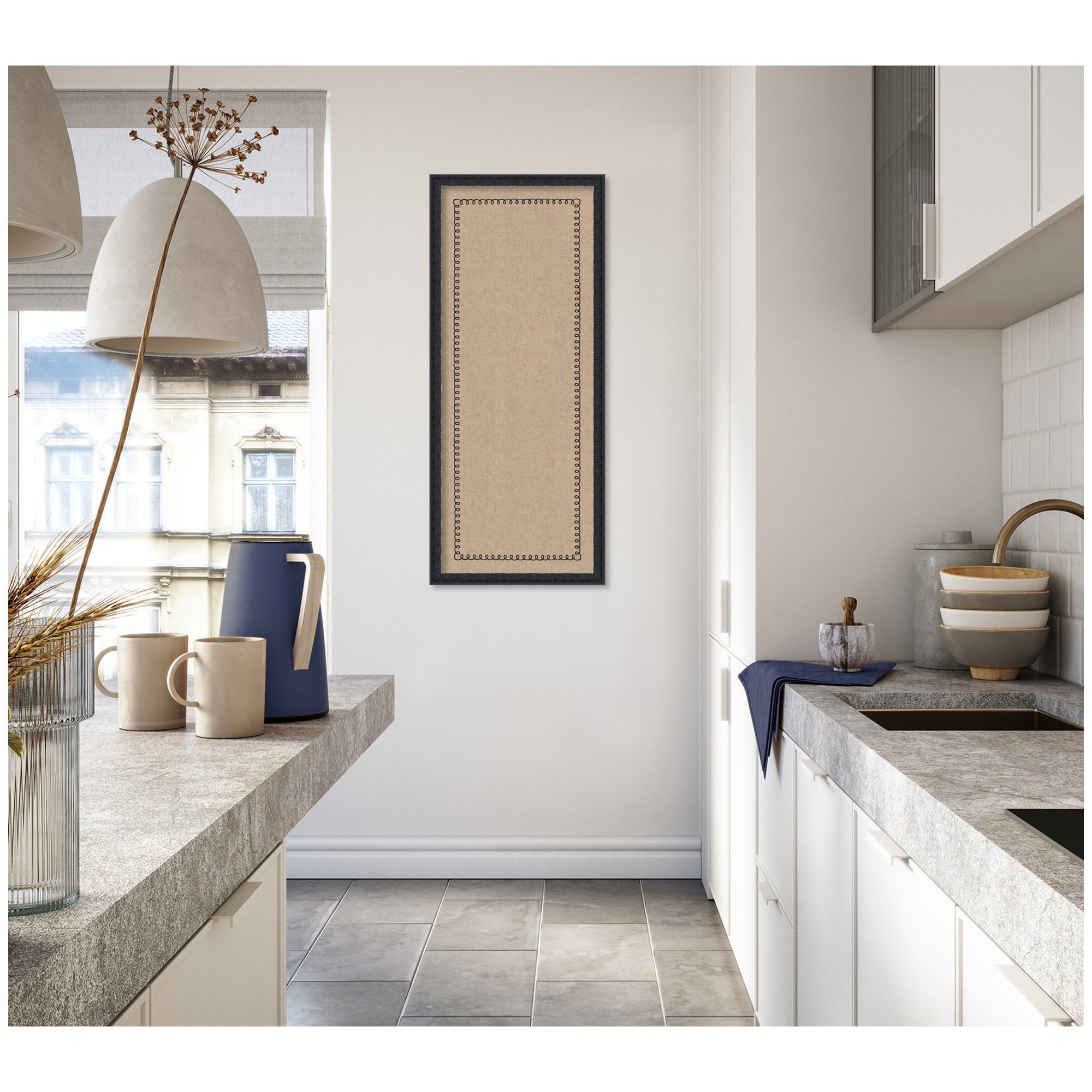 Pinboard Black Scallop Print