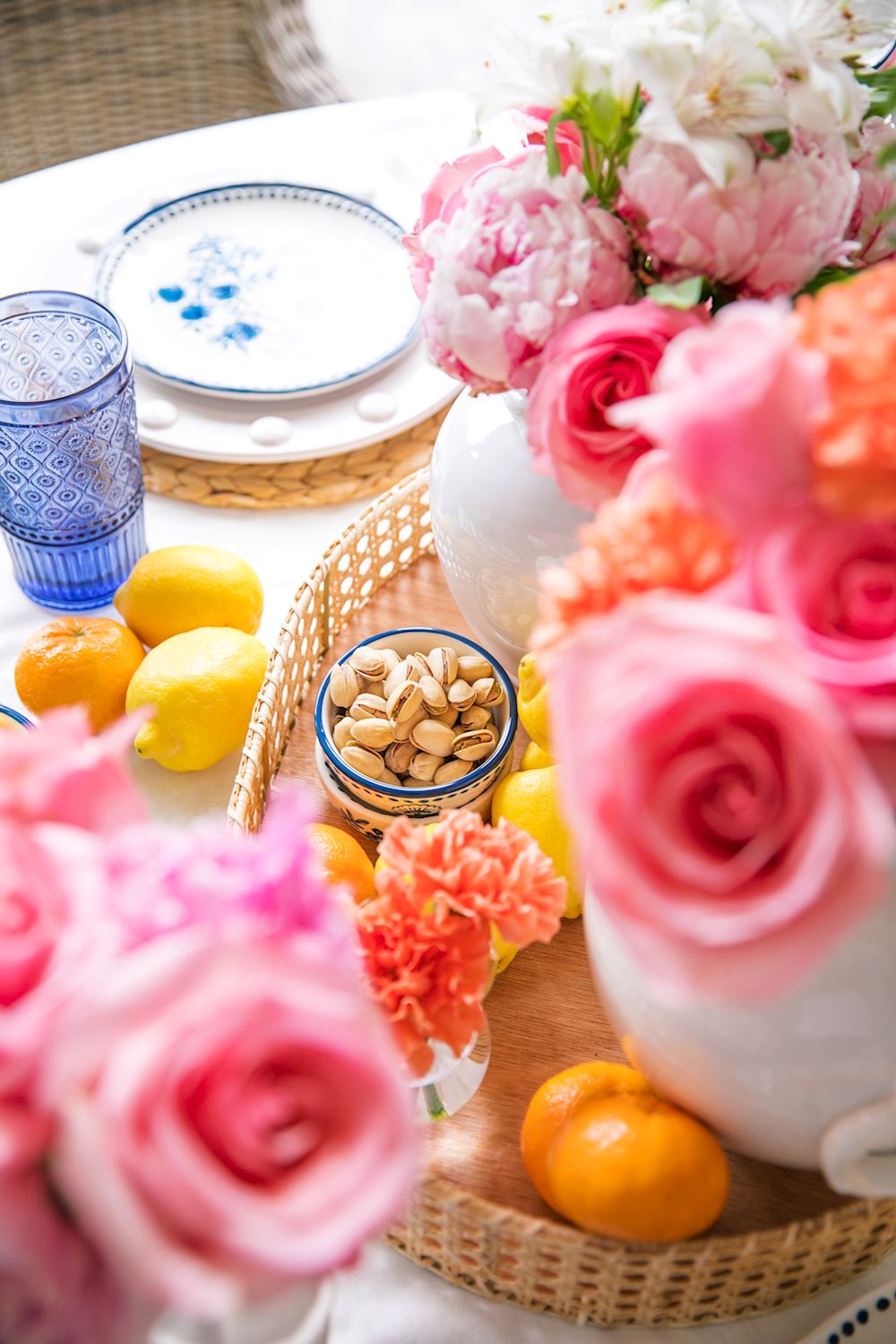 Blooms Block Print Tidbit Bowls