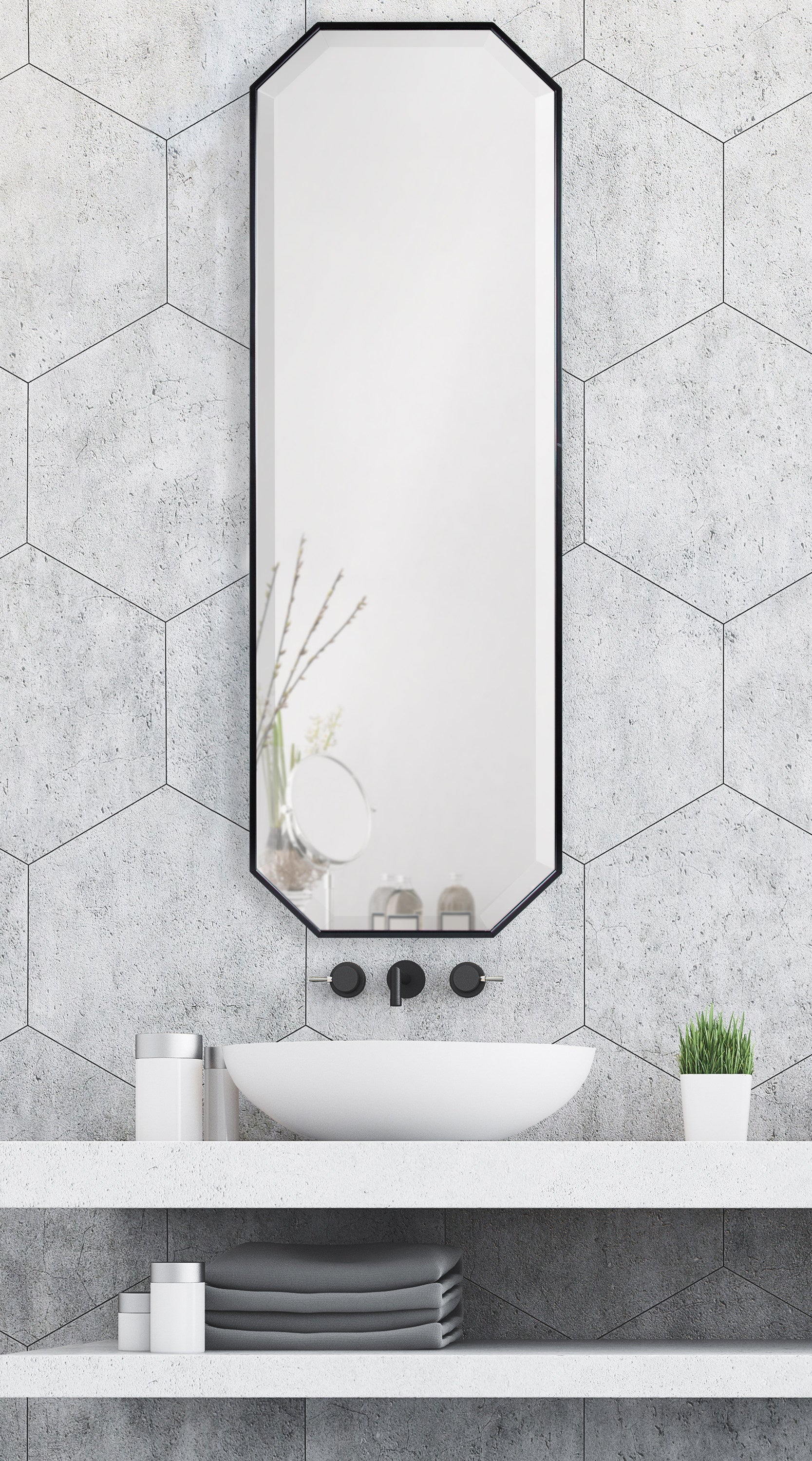 Rhodes Octagon Framed Wall Mirror