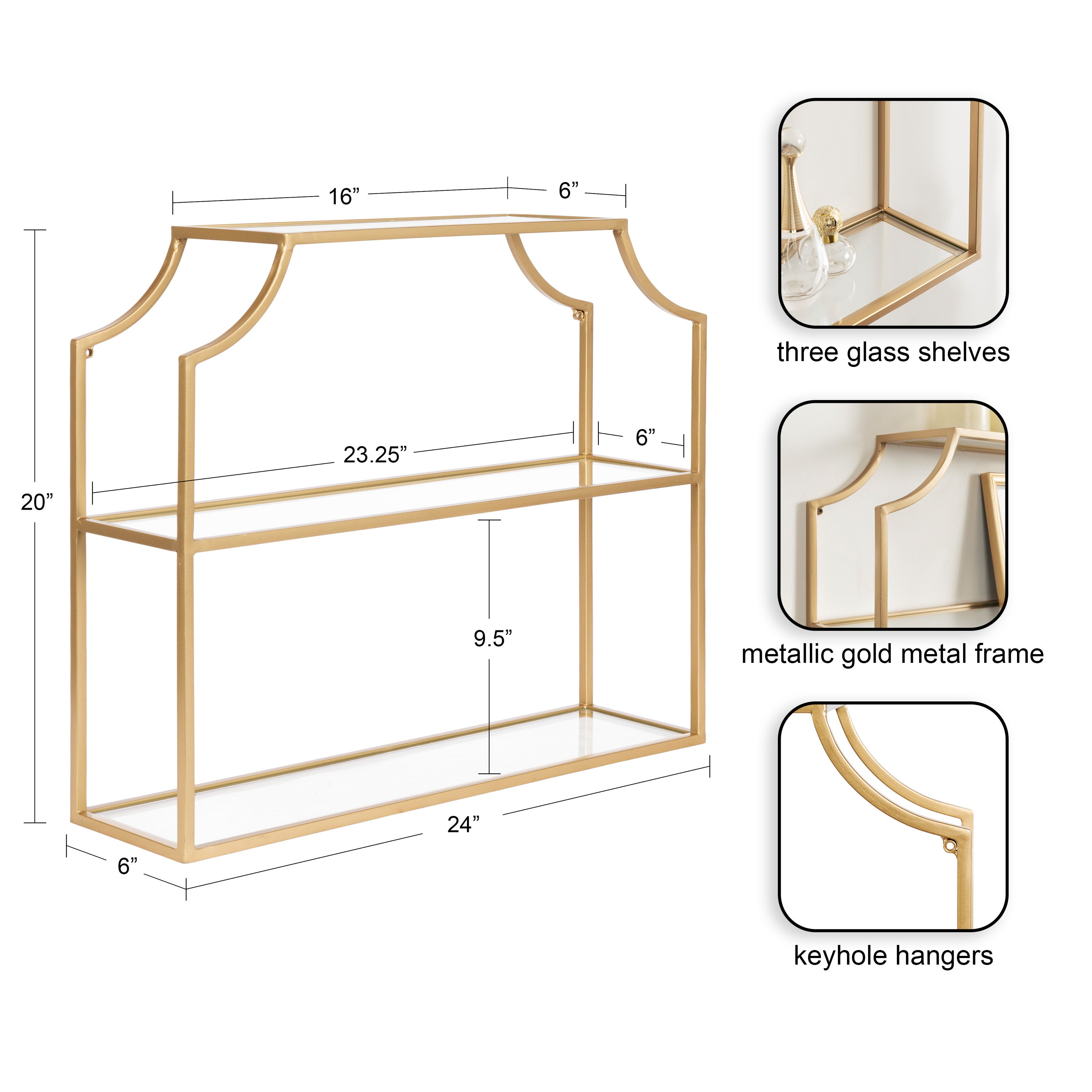 Ciel Tiered Wall Shelf