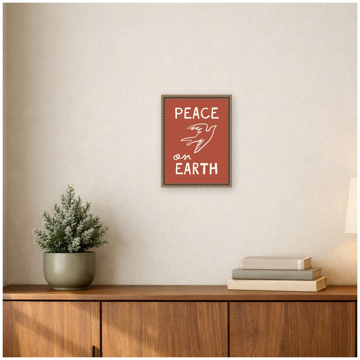 Peace on Earth by Kikiandnim Framed Canvas Wall Art Print