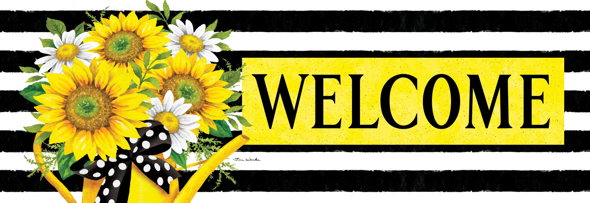 Sunflower Watering Can-Signature Sign