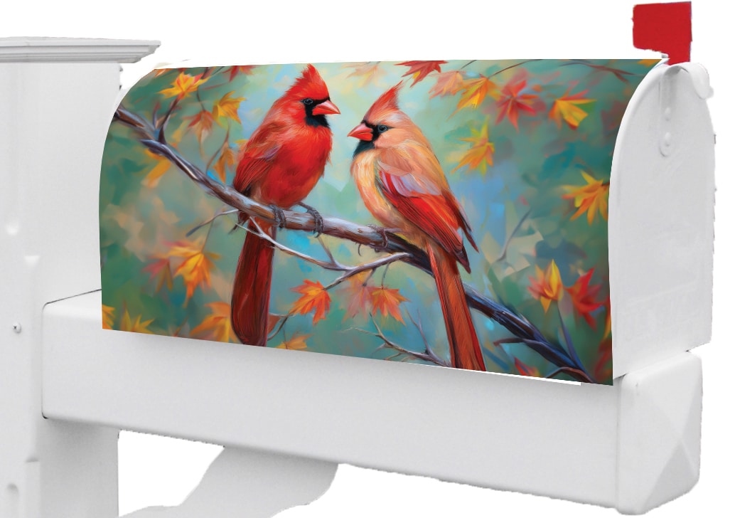 Cardinal Couple-Mailbox Makeover