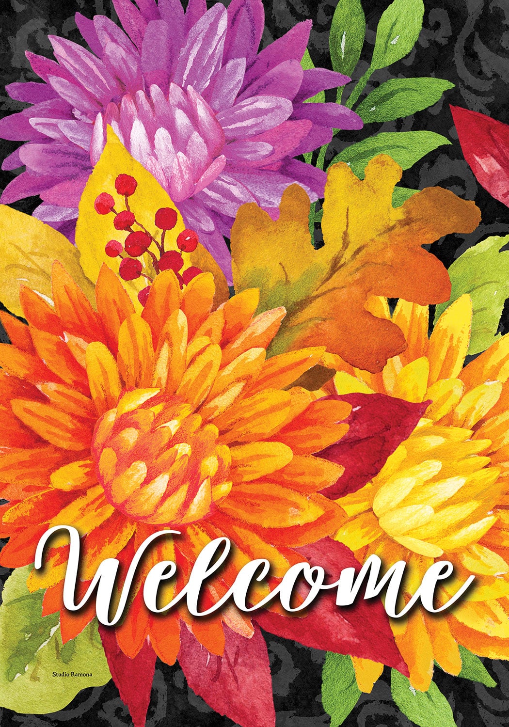Vibrant Mums-Flag