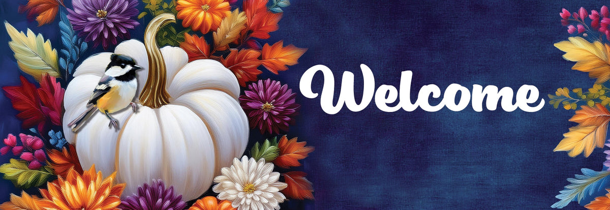 Mums & Chickadee-Signature Sign