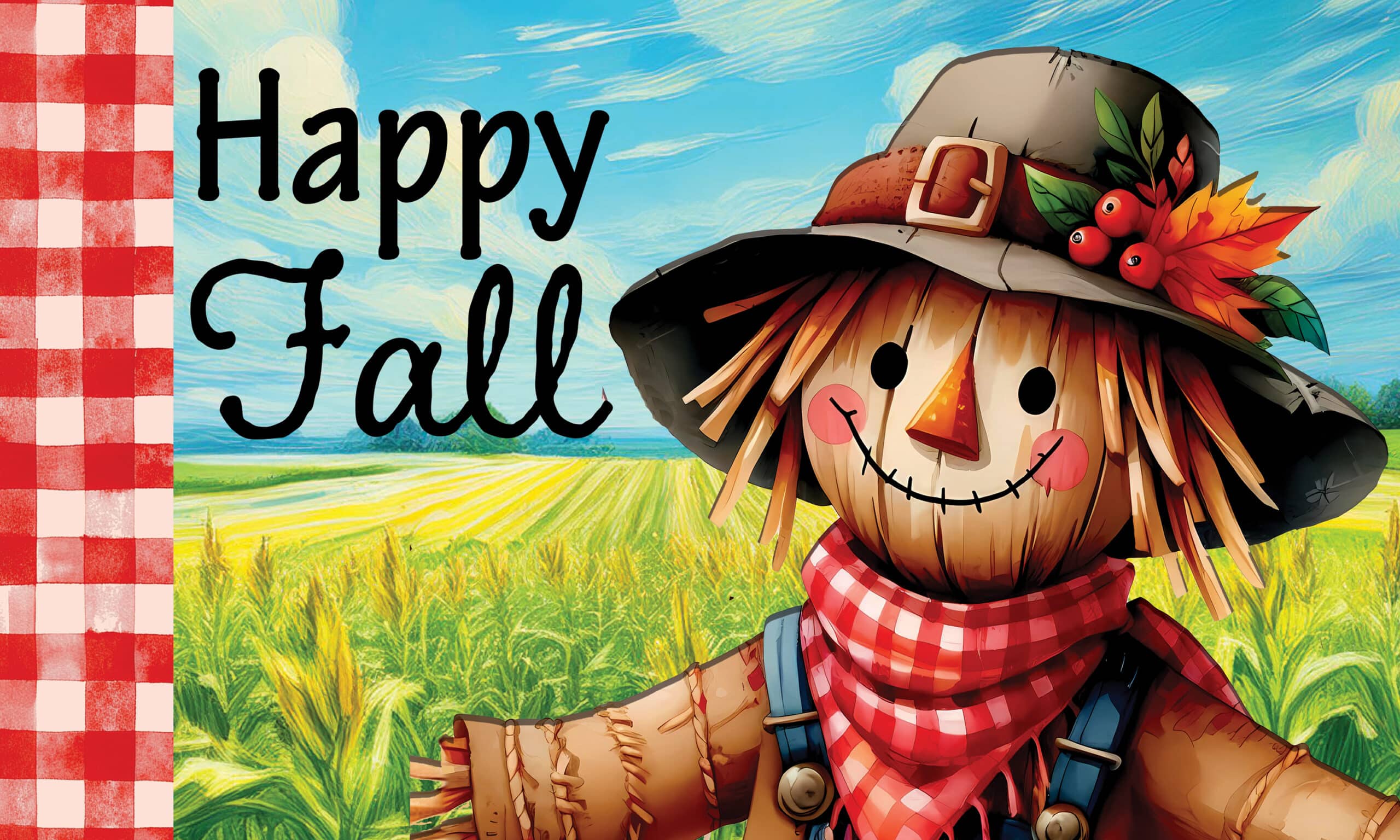 Scarecrow & Pumpkin-Floor Mat