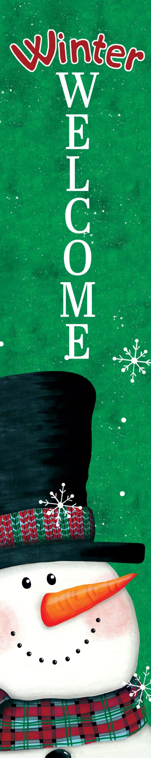 Snowman on Green-Yard Expression