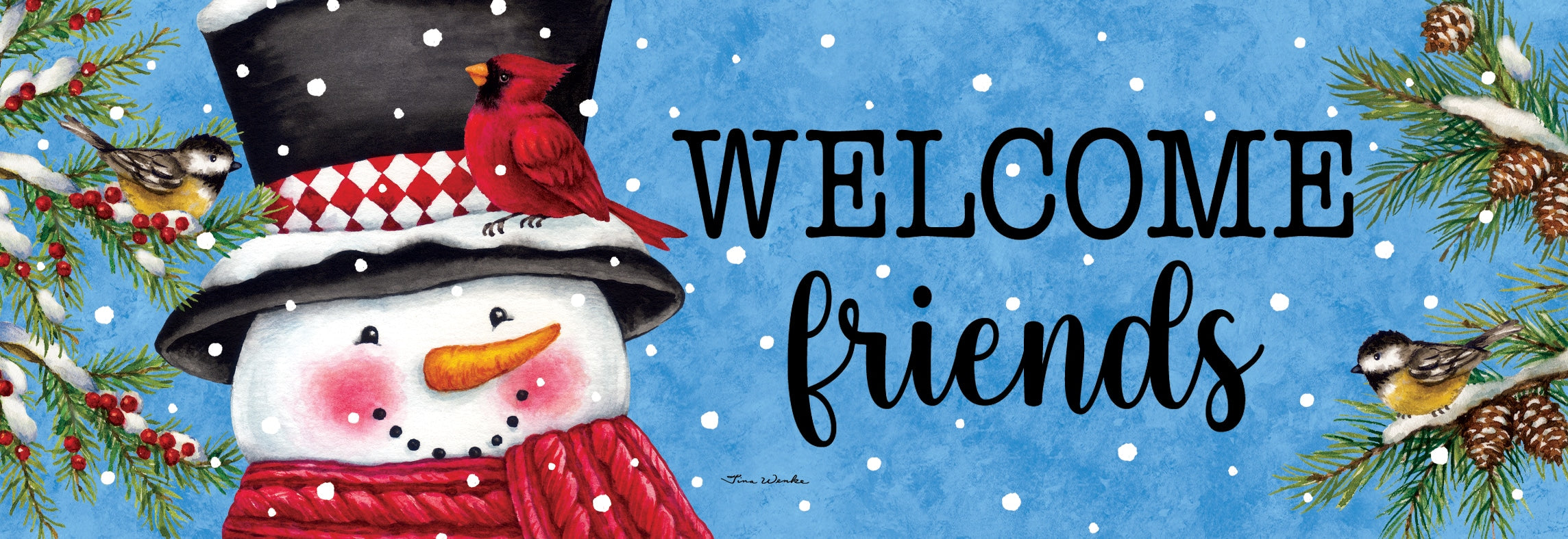 Snowman & Birds-Signature Sign