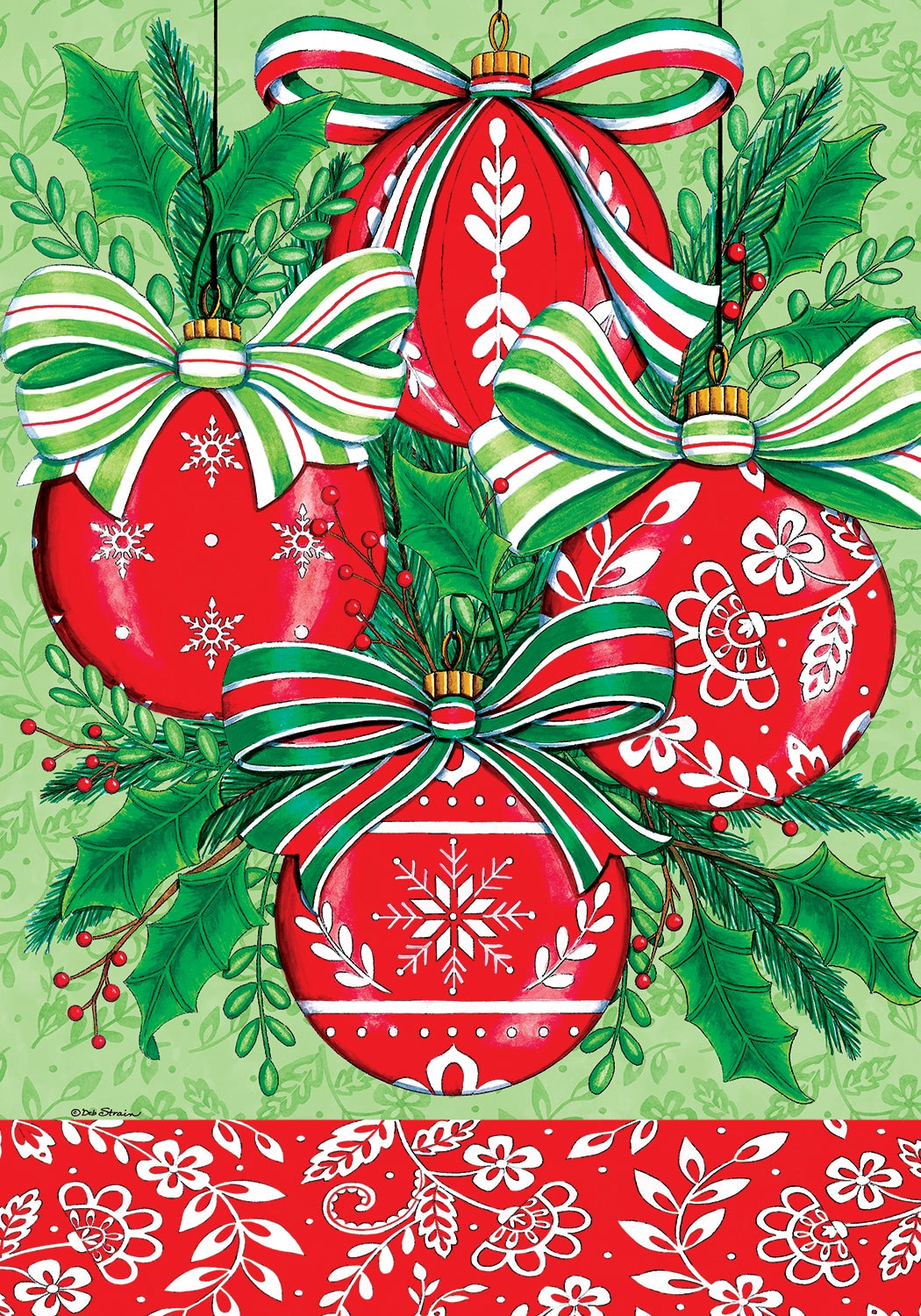 Red Ornaments-Flag