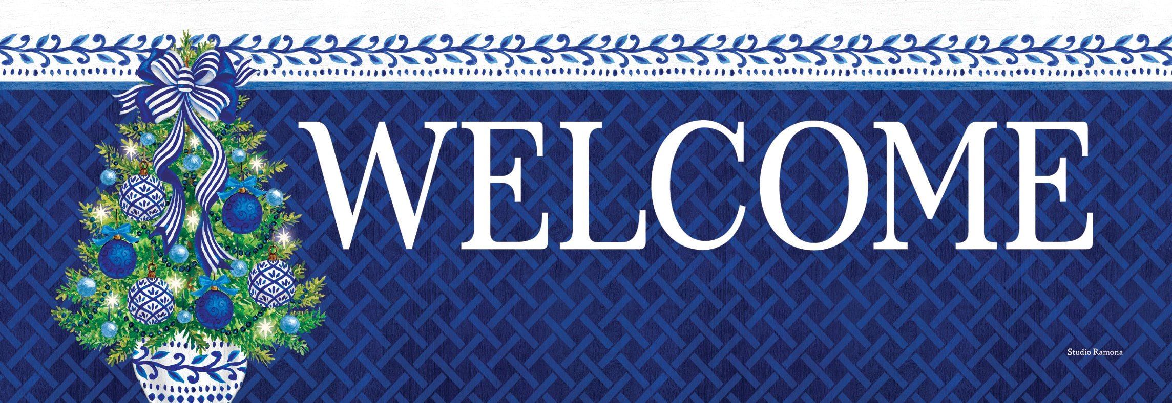 Chinoiserie Christmas Tree-Signature Sign