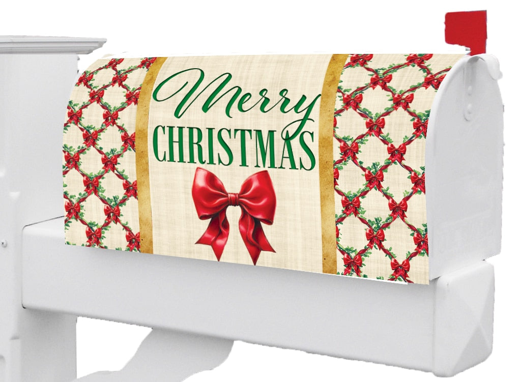Christmas Bows-Mailbox Makeover