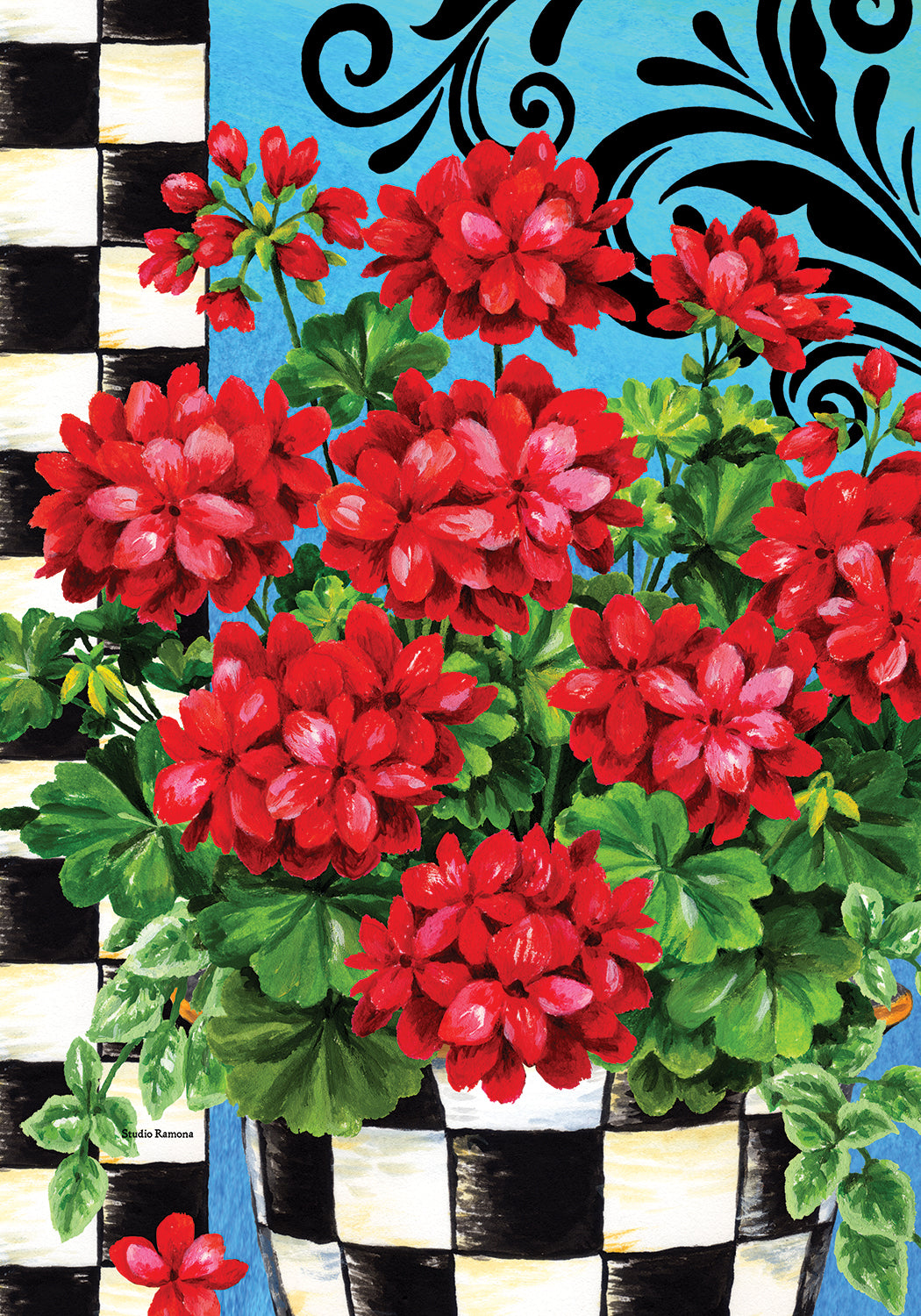 Checkered Geranium-Flag