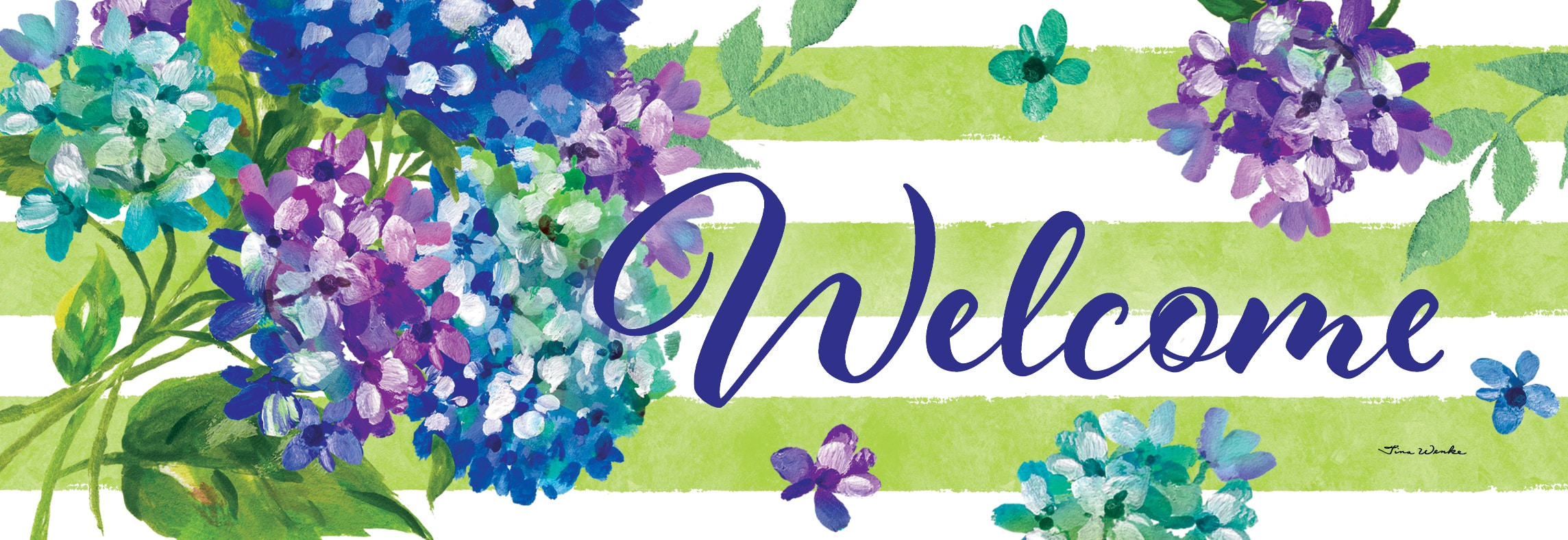 Signature Sign-Striped Hydrangeas