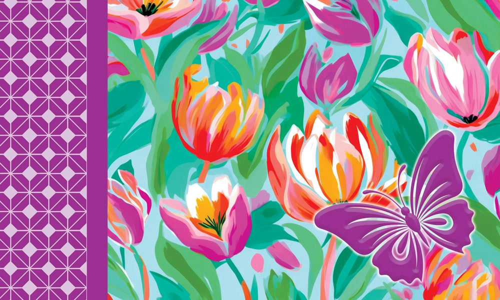 Floor Mat-Vibrant Flowers