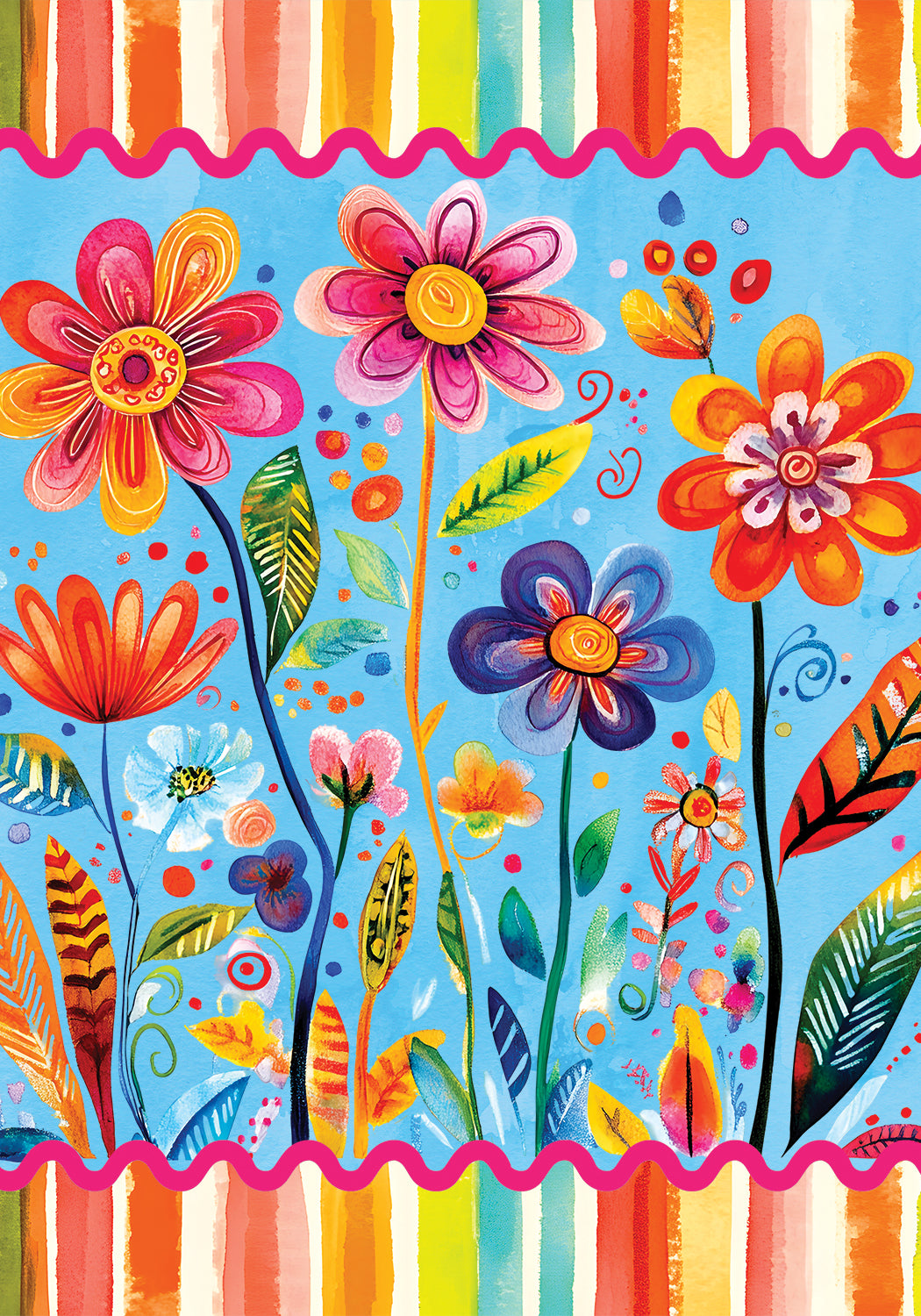 Funky Flowers-Flag