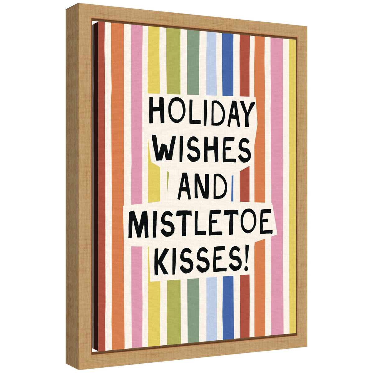 Holiday Wishes by Kikiandnim Framed Canvas Wall Art Print